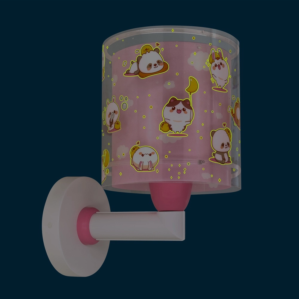Kinder wandlamp Kawaii Friends roze glow in the dark Dalber 8420406002224
