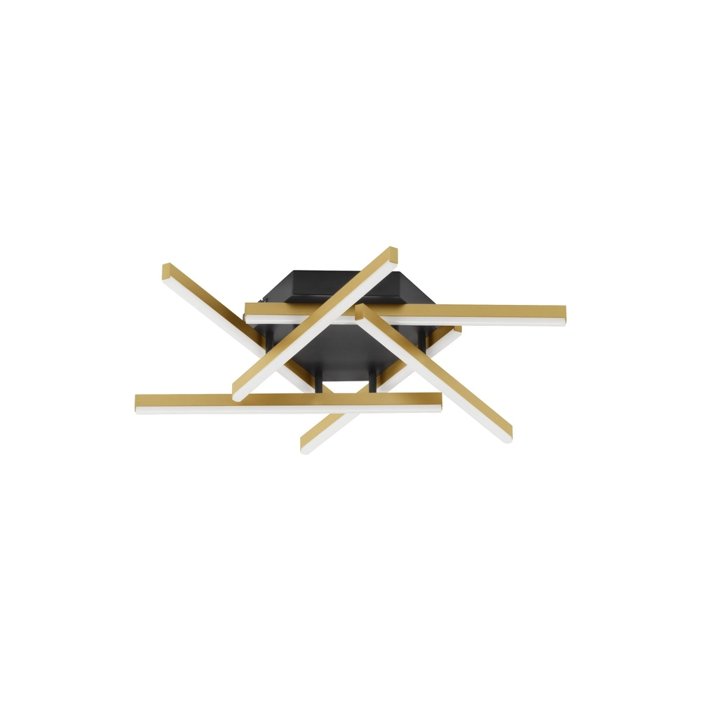 Plafondlamp Hyde zwart met goud Lyora 5212017446190