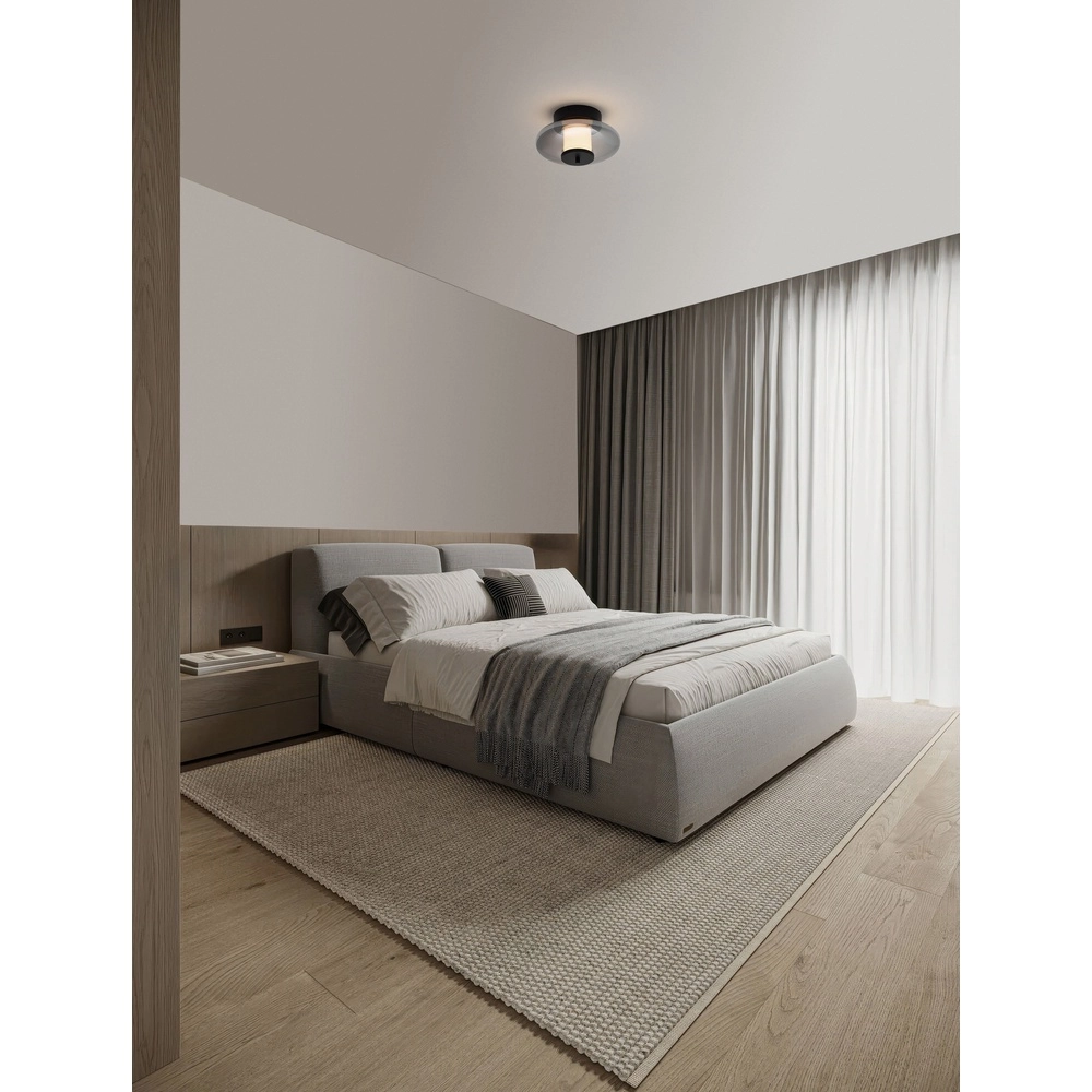 Moderne plafondlamp Ballet zwart Ø 26cm