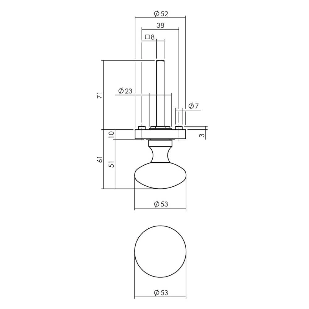 Ronde deurknop Tondo antraciet Intersteel 8714186539729