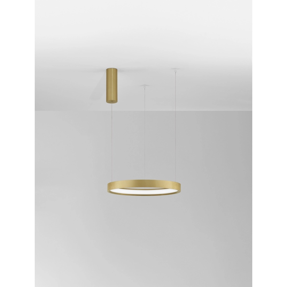 Ronde hanglamp Perrine goud Ø 40cm Lyora 5212017438409