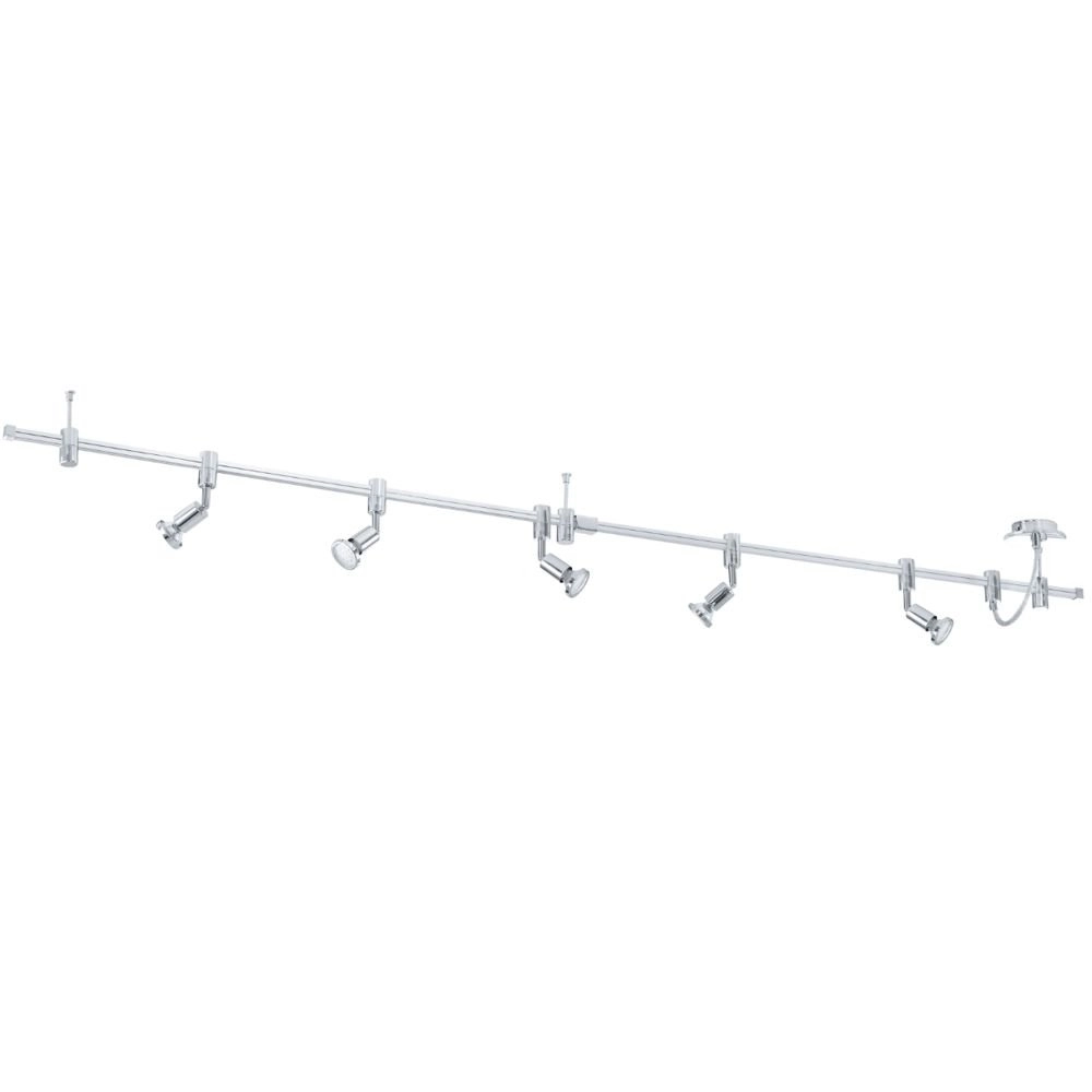 Led plafondspot Vilanova 5x3w - 3000K - 200cm chroom