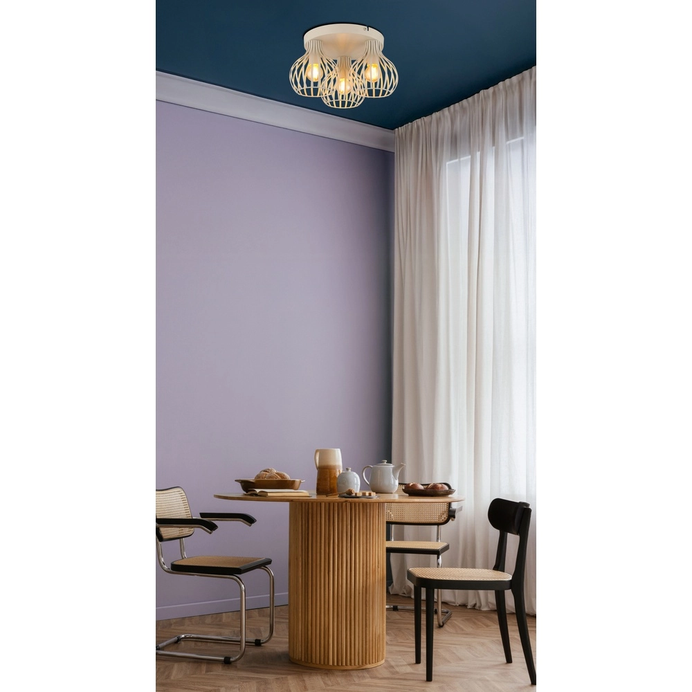 Plafondlamp 3-lichts Mateo zand bruin Globo 9007371575244