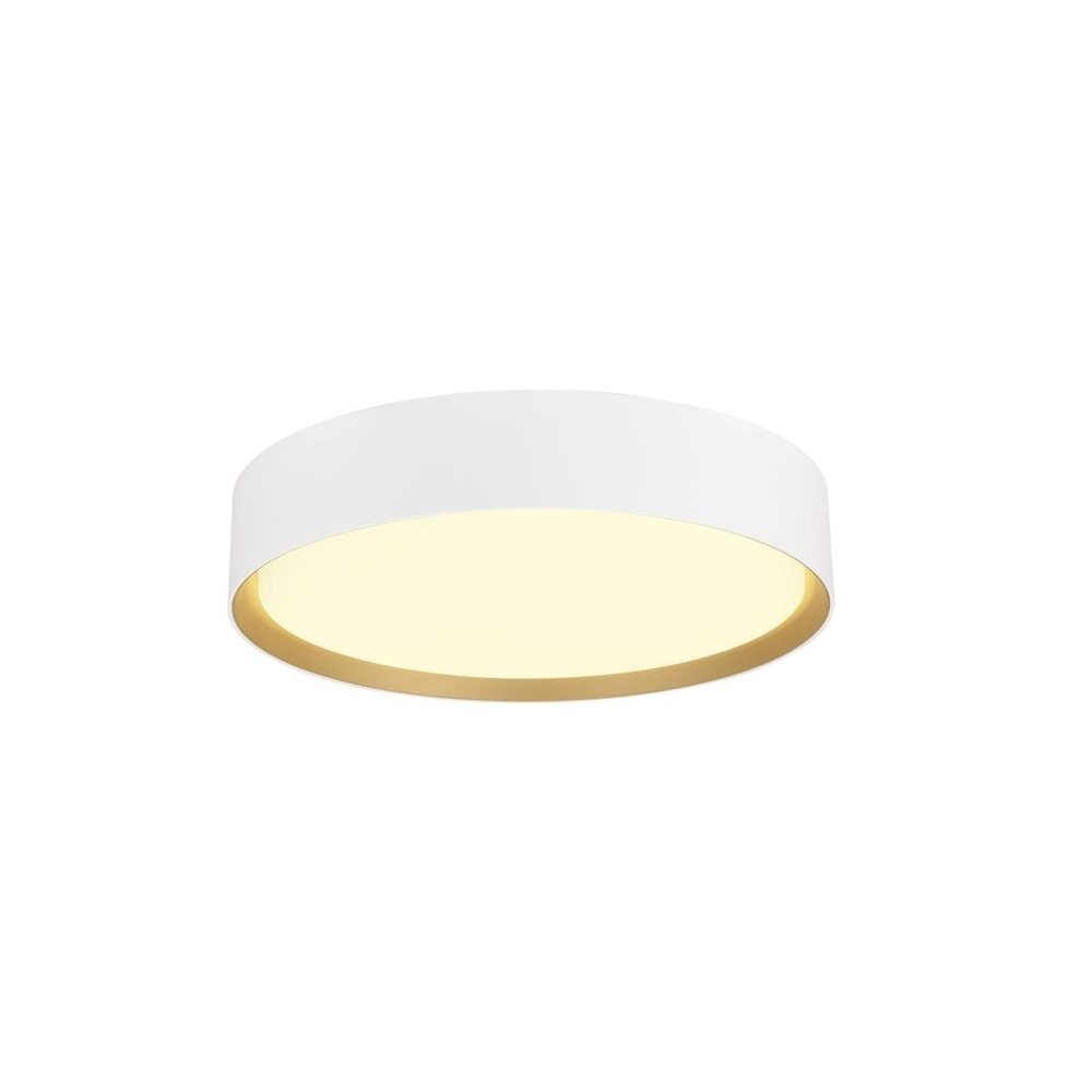 Plafondlamp Decona Ø 30cm wit met goud - 3000K/4000K
