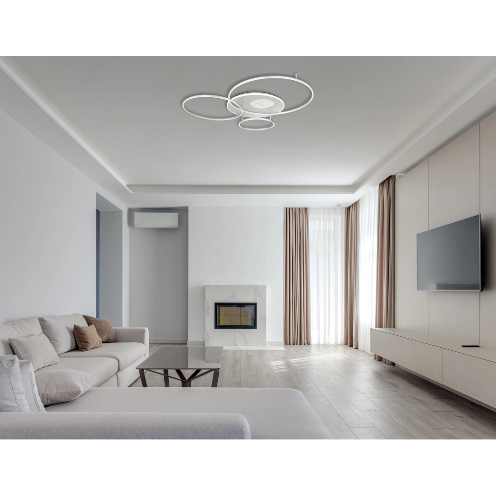 Plafondlamp Invertina zilvergrijs 126cm Globo 9007371450015