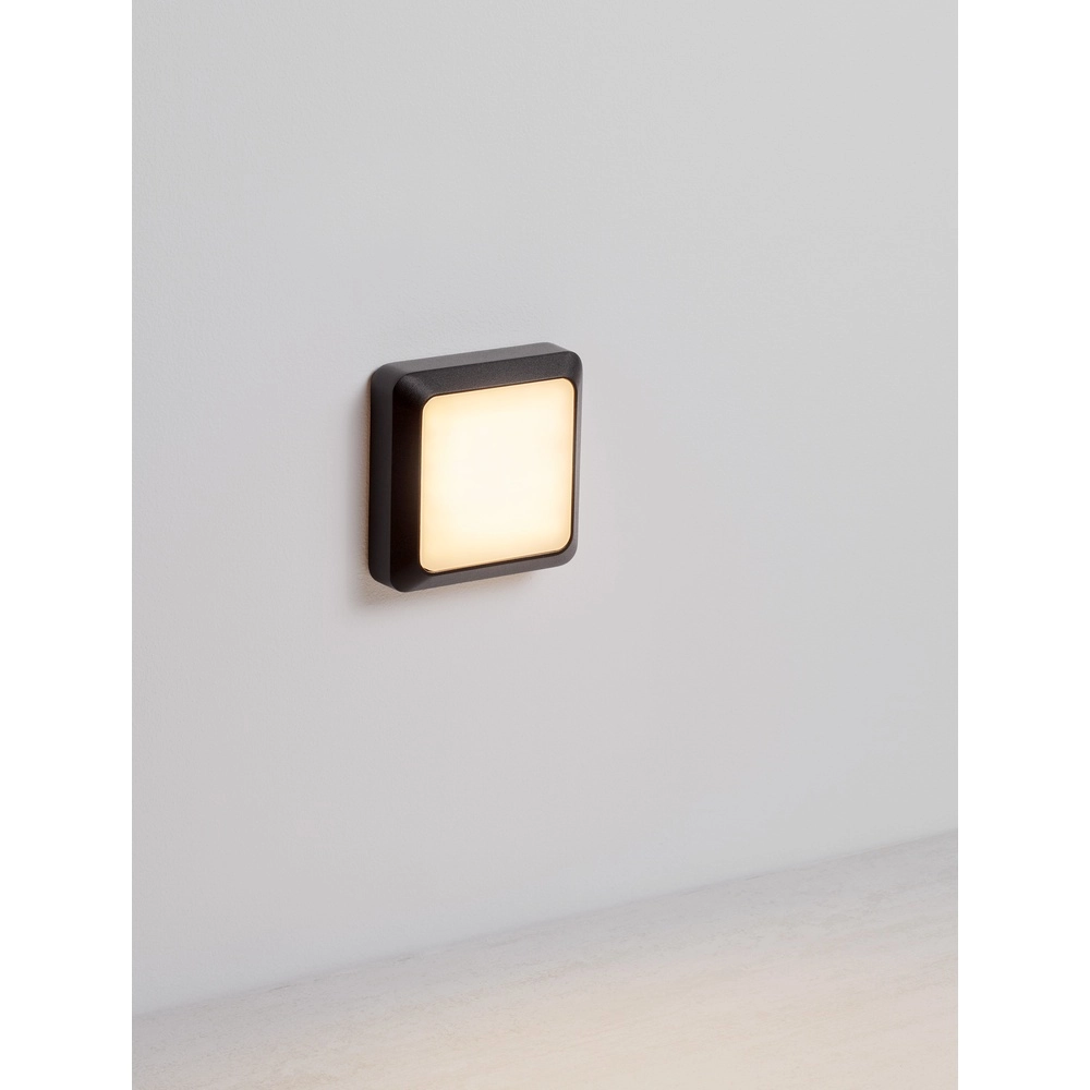 Vierkante wandlamp Appia antraciet Lyora 5212017449580
