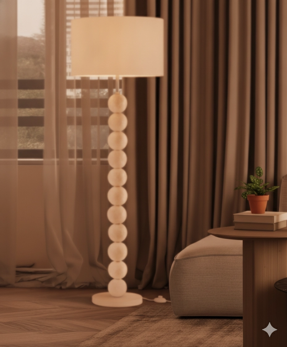 Witte vloerlamp Chamois design