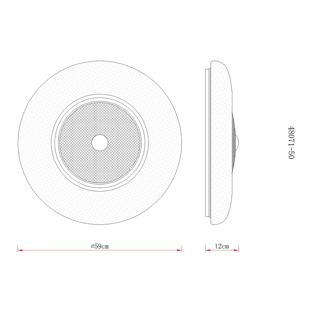 Plafondlamp Graham wit Ø 59cm Globo 9007371566761