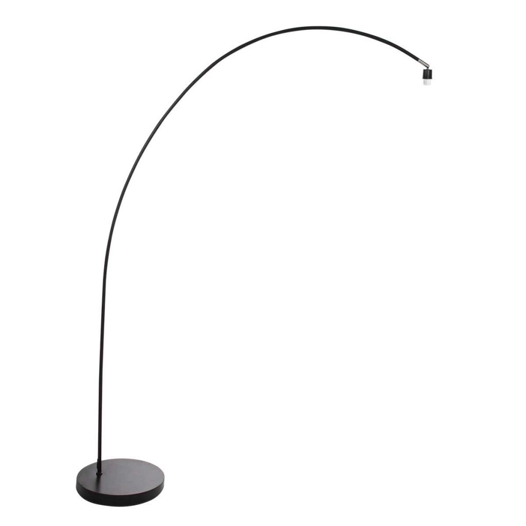 Booglamp zwart Solva met bamboe kap Ø60cm Steinhauer 8712746182620