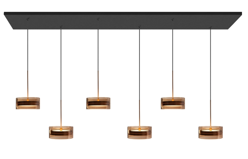 6-lichts hanglamp Mini Enzo dimbaar