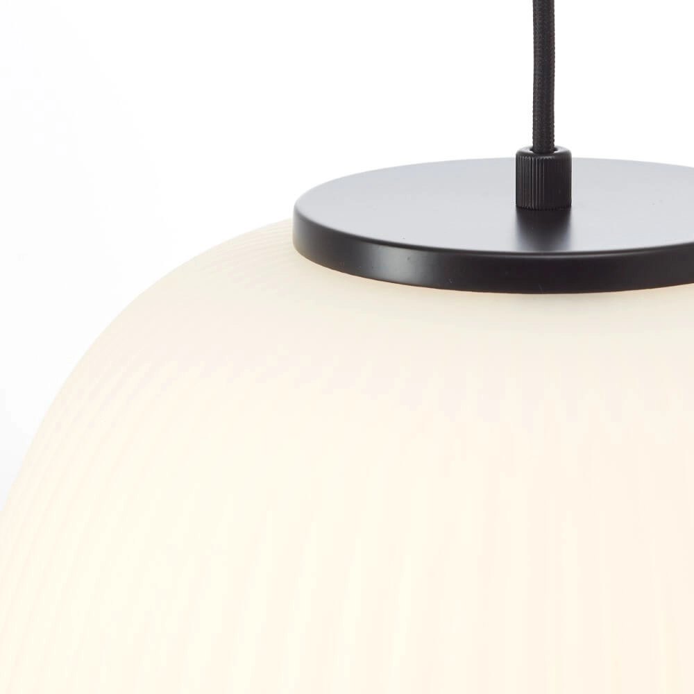Hanglamp Kaizen 3-lichts zwart met wit Brilliant 4004353447181