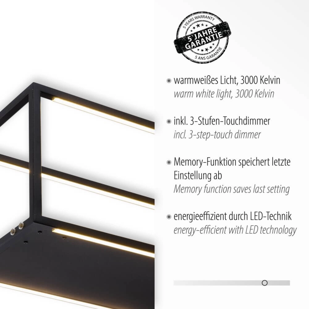 Design hanglamp Conni rechthoekig Paul Neuhaus 4012248360996