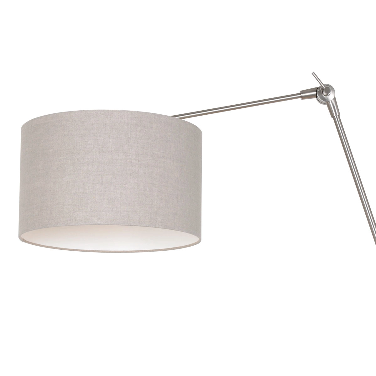 Wand Leeslamp Prestige Chic RVS met 30cm taupe lampenkap
