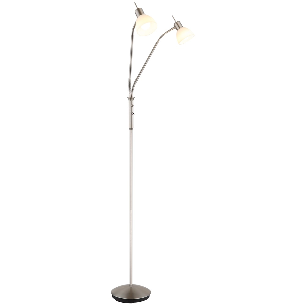 Leeslamp 2-lichts Malte nikkel