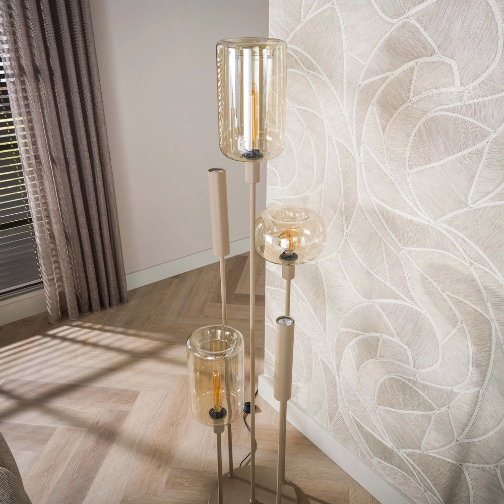 Design vloerlamp Serene zand bruin Lyora 8716803514768