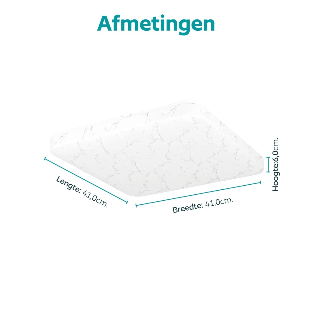 Witte plafondlamp Allerona 41 x 41cm Eglo 9008606409808
