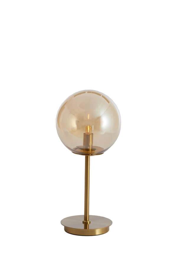 Design table lamp Medina Gold with amber glass
