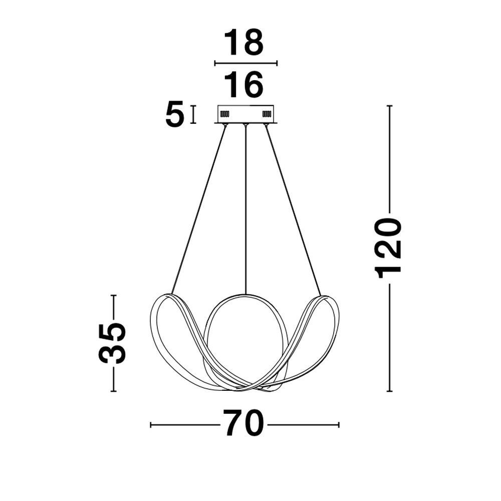 Design hanglamp Apus zwart Ø 70cm Lyora 5212017419774
