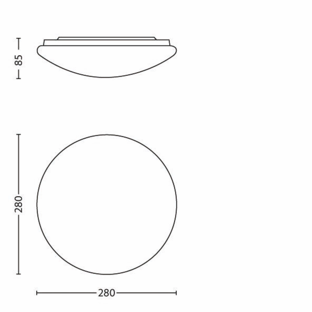 plafondlamp Suede Ø 28cm 6500K Philips 8718696163580