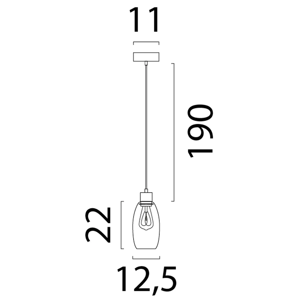 Glazen hanglamp Olive Ø 12,5cm - zand Masterlight 8718121393742