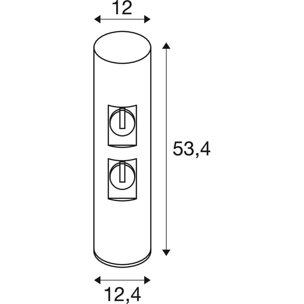 Antraciet M-Pol Pole 60 met stopcontacten SLV 4024163295765
