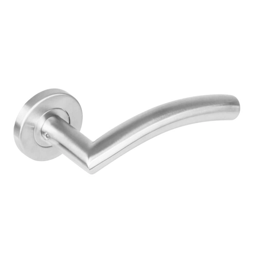 Deurklink Lisa 90 op rozet RVS