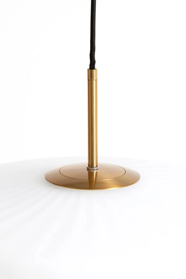 Hanglamp Pleat goud met wit Ø 40cm Light & Living 8717807687809