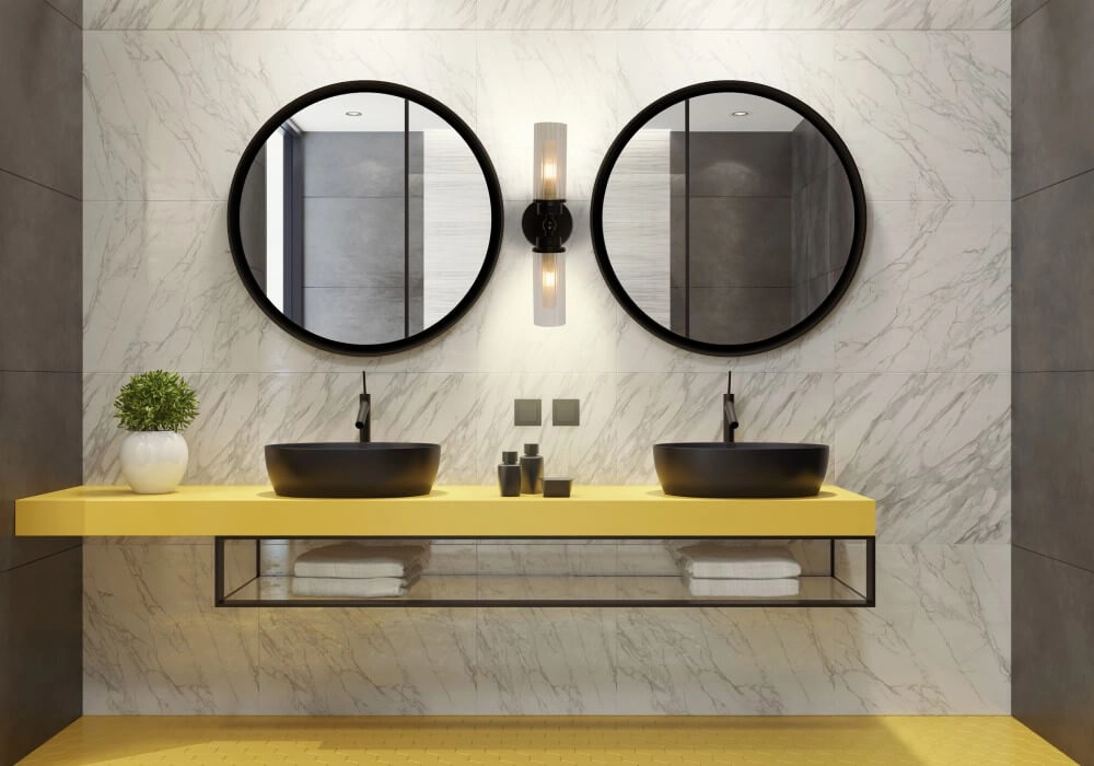2-lichts wandlamp Imperial zwart Searchlight 5053423271965