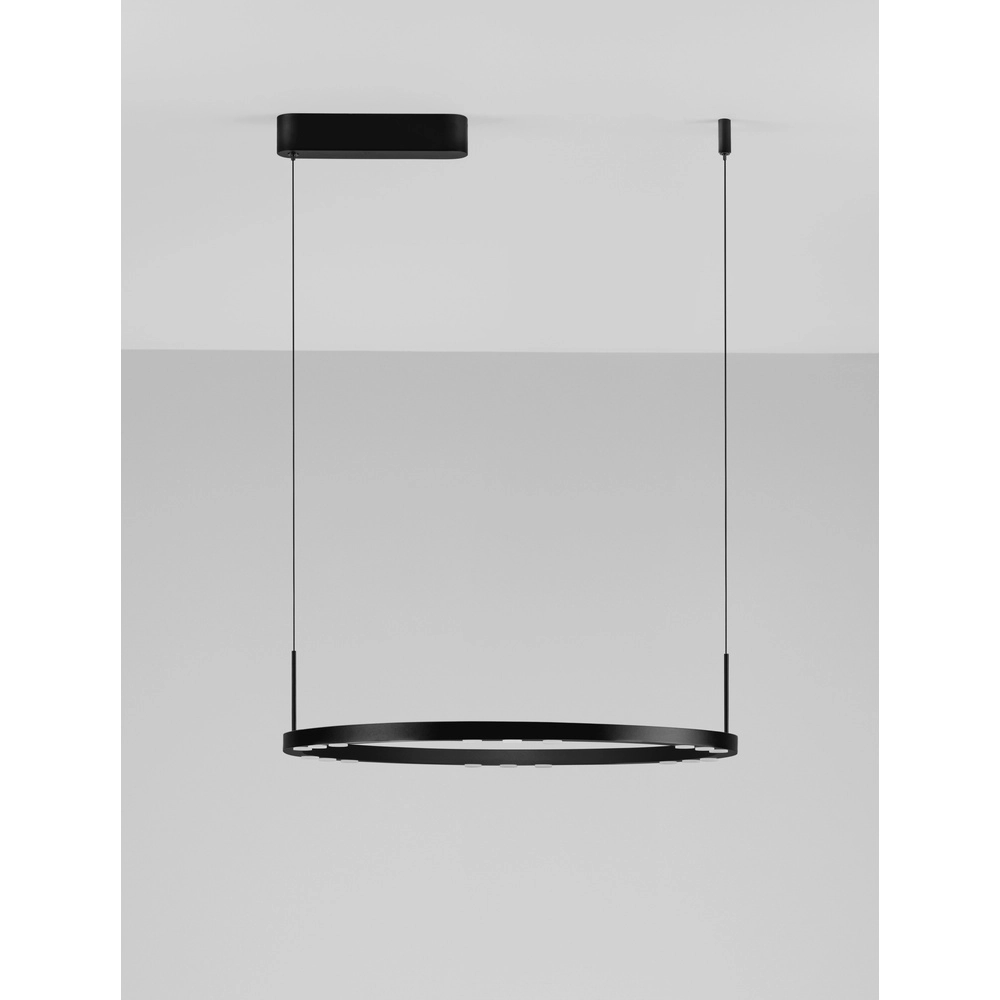 Strakke hanglamp Lunette zwart Ø 660cm Lyora 5212017465191