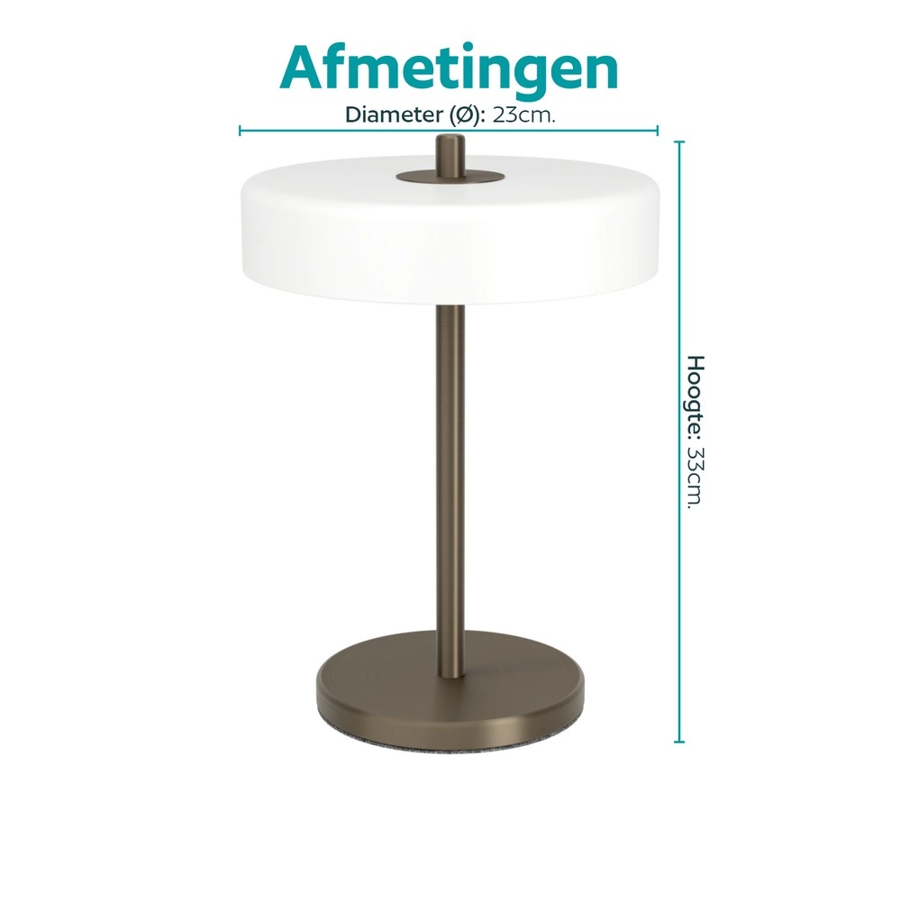 Design tafellamp Salve donker brons Eglo 9008606392322