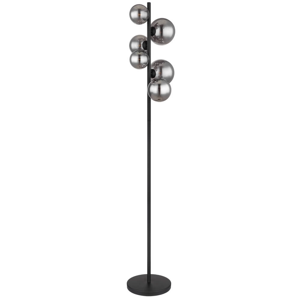 Zwarte vloerlamp Riha 6-lichts Globo 9007371417889