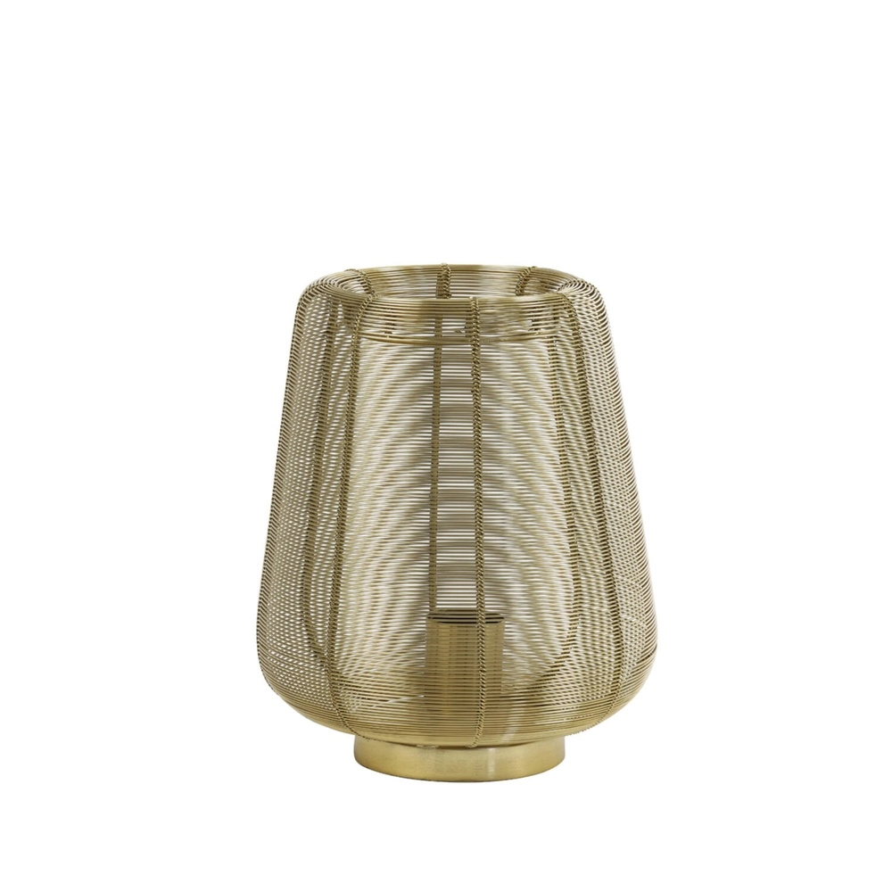 Gouden tafellamp Adeta Ø 22cm