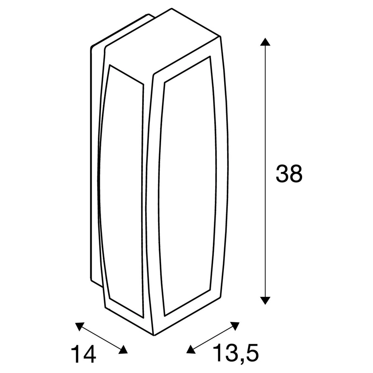 Buitenlamp Meridian Box zilvergrijs SLV 4024163123884