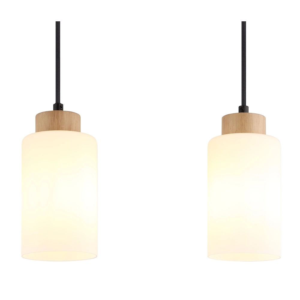 Hanglamp Rowena 3-lichts hout Globo 9007371580248
