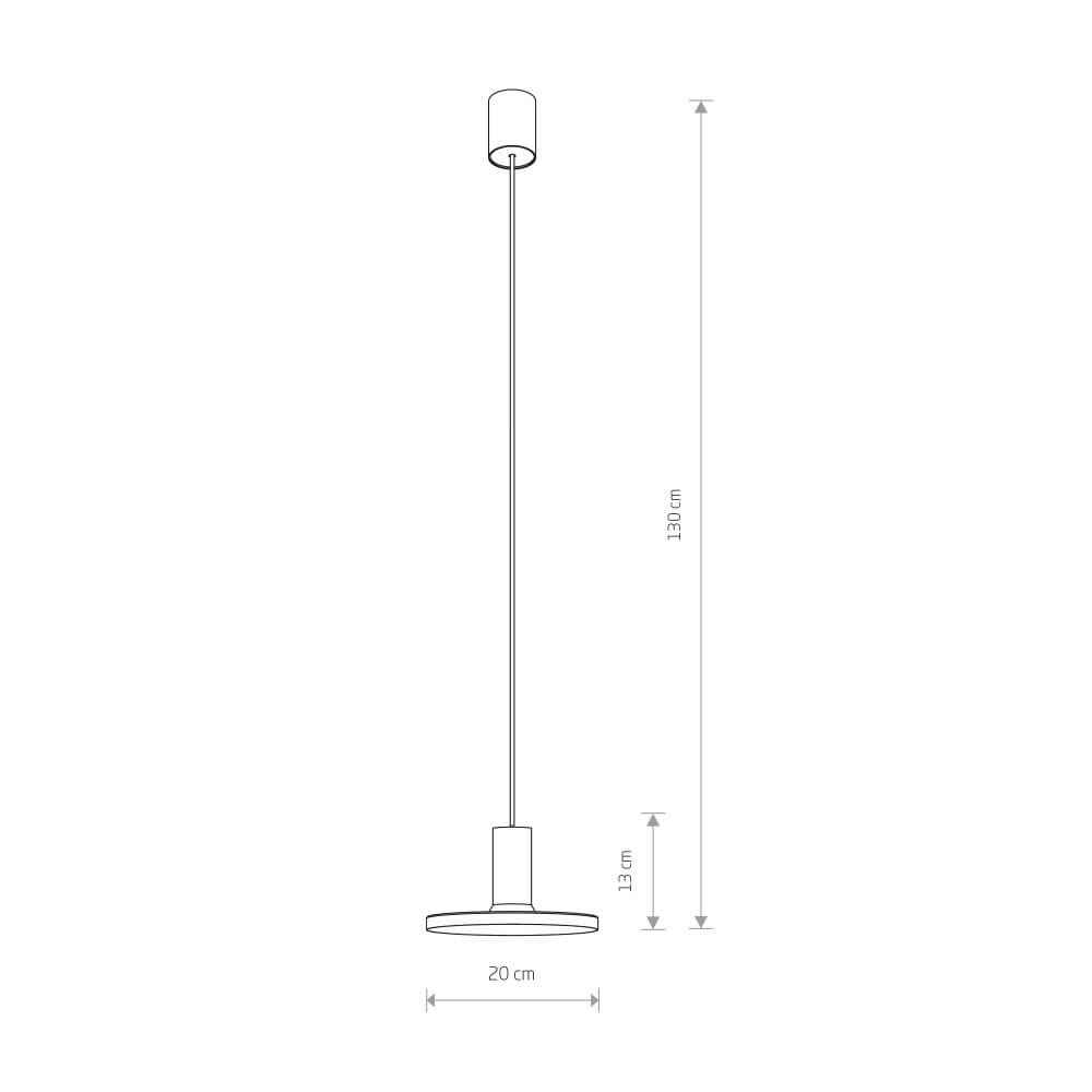 1-lichts hanglamp Hermanos B zwart Ø 20cm Lyora 5903139810296