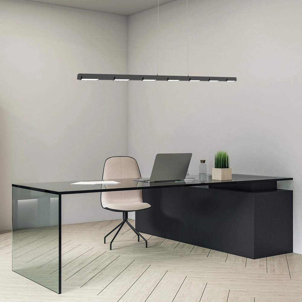 Strakke hanglamp Bloc zwart Steinhauer 8712746148275