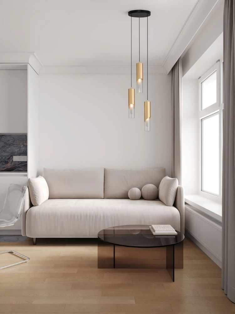 Design hanglamp Modesto Ø 25cm goud 3-lichts Lyora 5212063501447