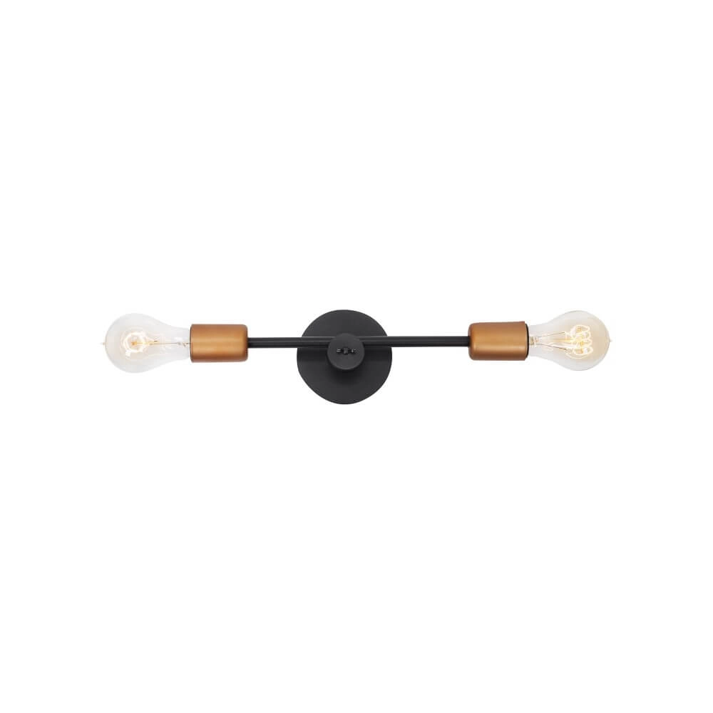 Wandlamp Sticks zwart met goud