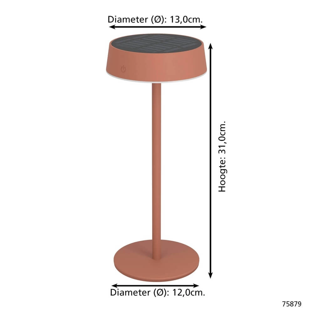 Strakke tafellamp Simeri hybride rood Eglo 9002759758790