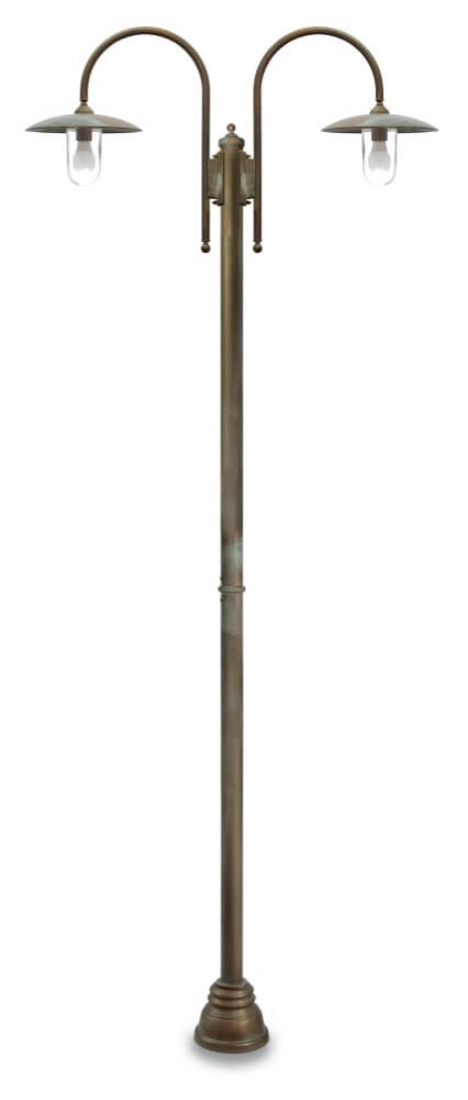Staande lamp Transimeno L - verouderd messing 2-lichts