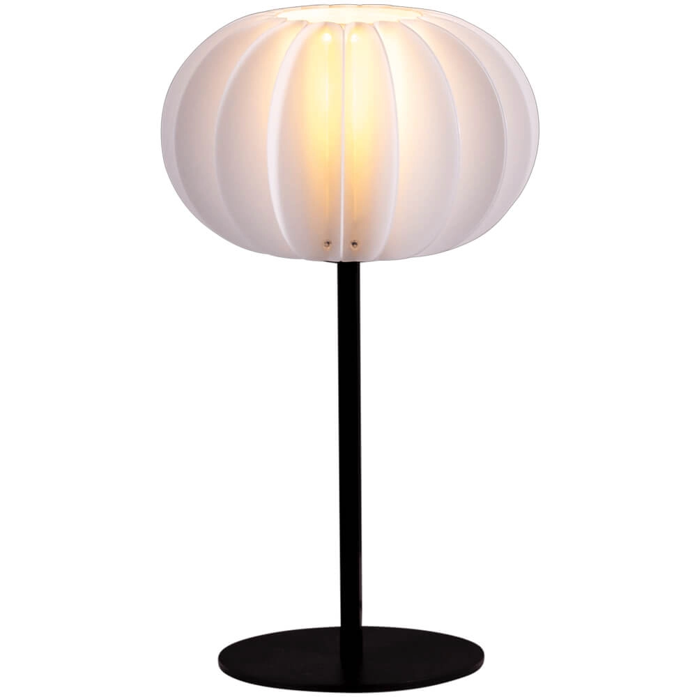 Design tafellamp Arena met witte kap