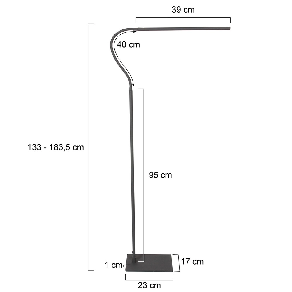 Design leeslamp Serpent zwart Steinhauer 8712746146981