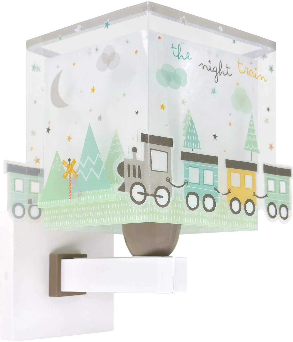 Wandlamp Night Train grijs glow in the dark