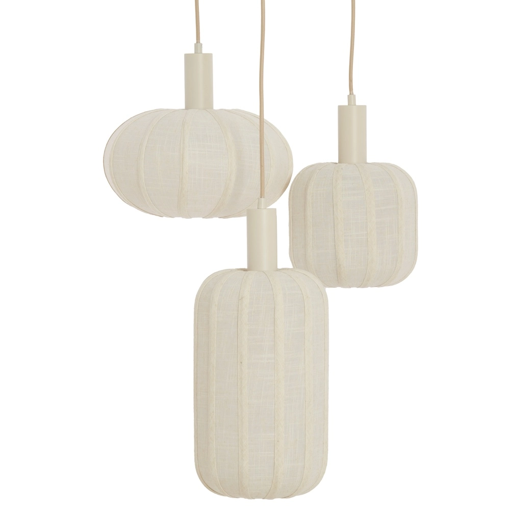 3L vide hanglamp Tufia linnen crème Light & Living 8717807816742