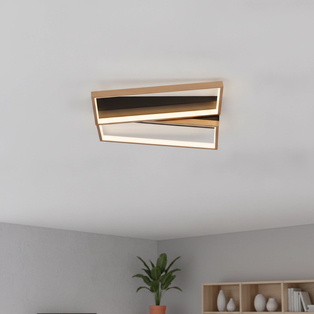 Design plafondlamp Elize zwart met goud
