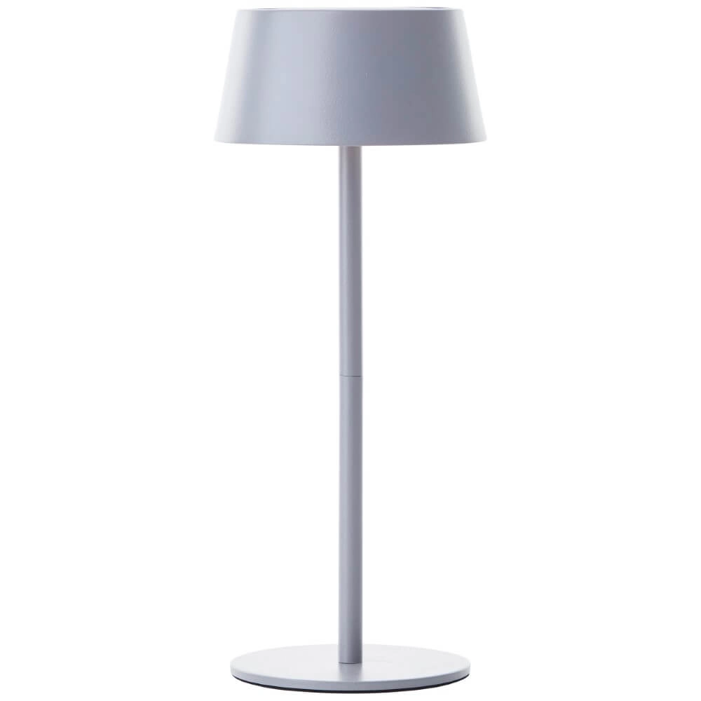 Gray design table lamp Picco on battery