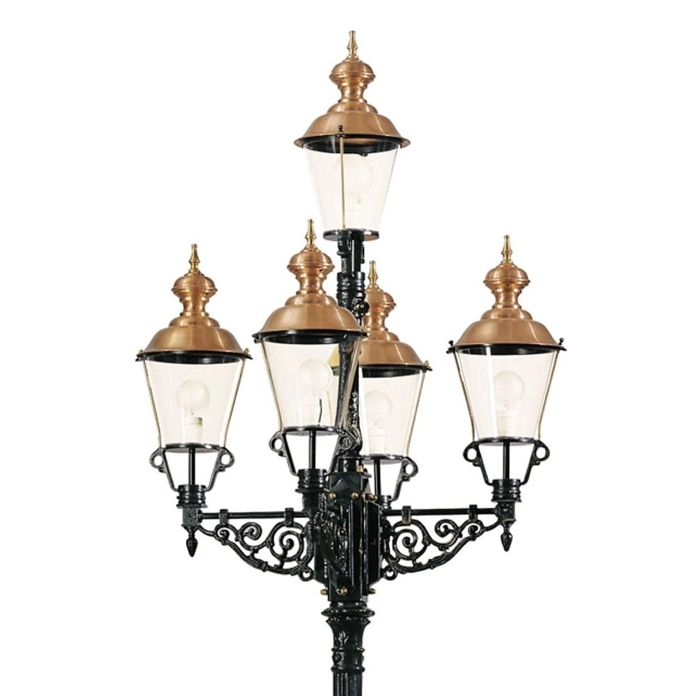 Nostalgische tuinlamp Monaco 5-lichts - zwart KS verlichting 8714732040242