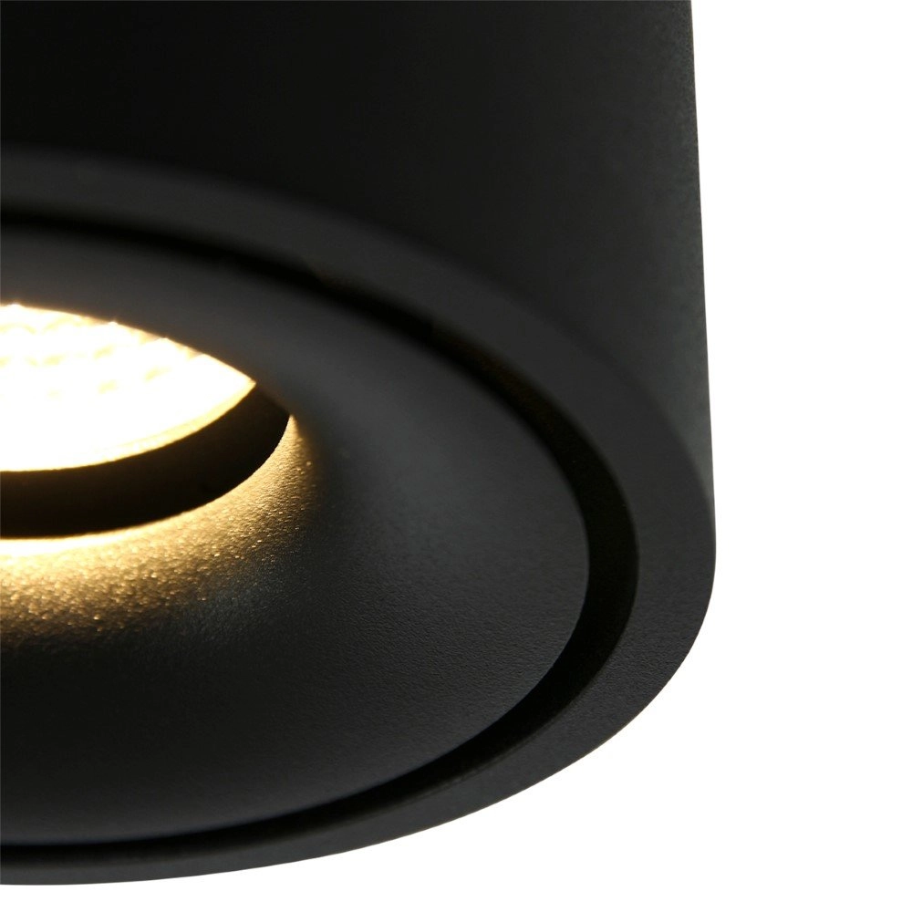 Strakke opbouwspot Fez Black zwart Steinhauer 8712746132496