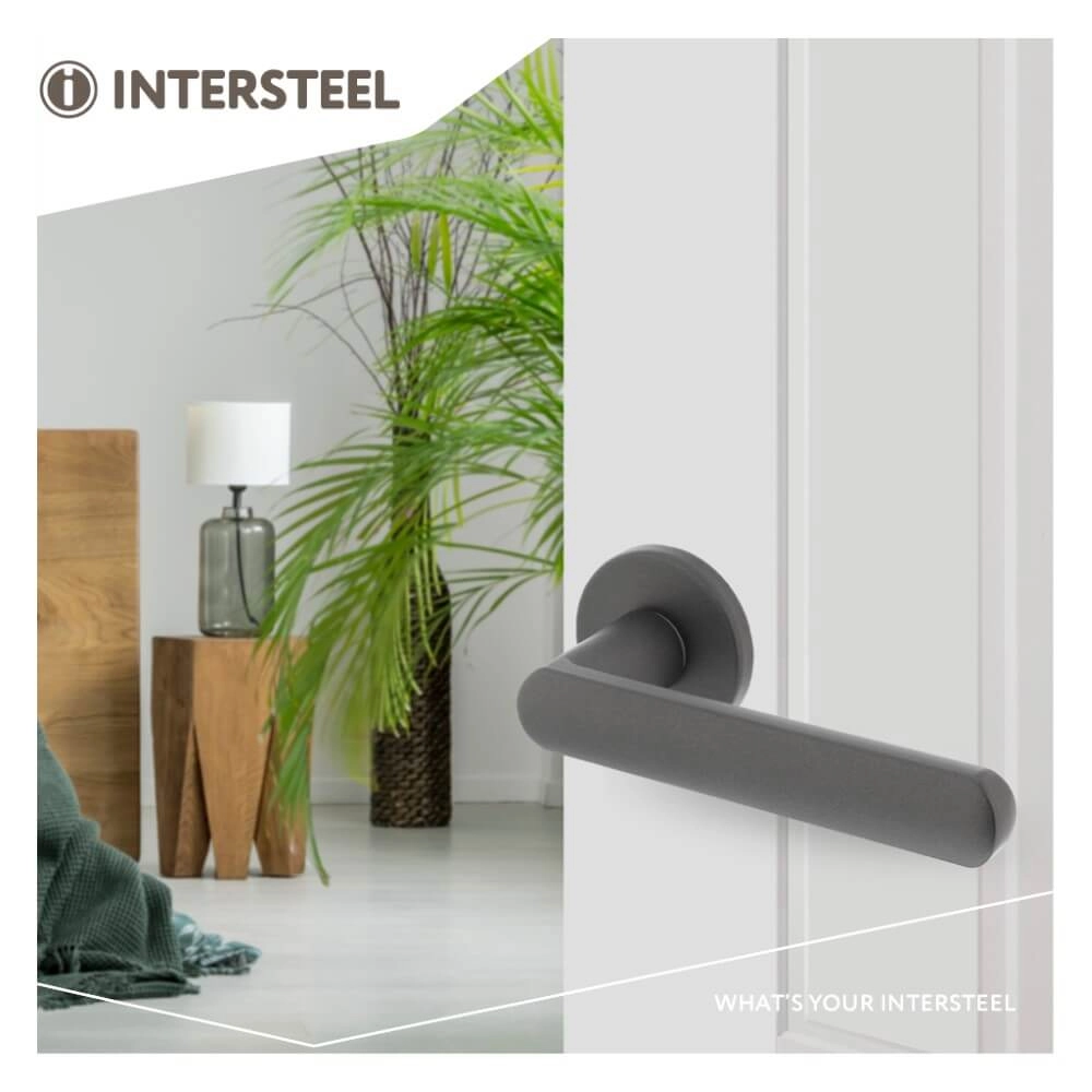 Moderne deurklink Sora antraciet Intersteel 8714186550847
