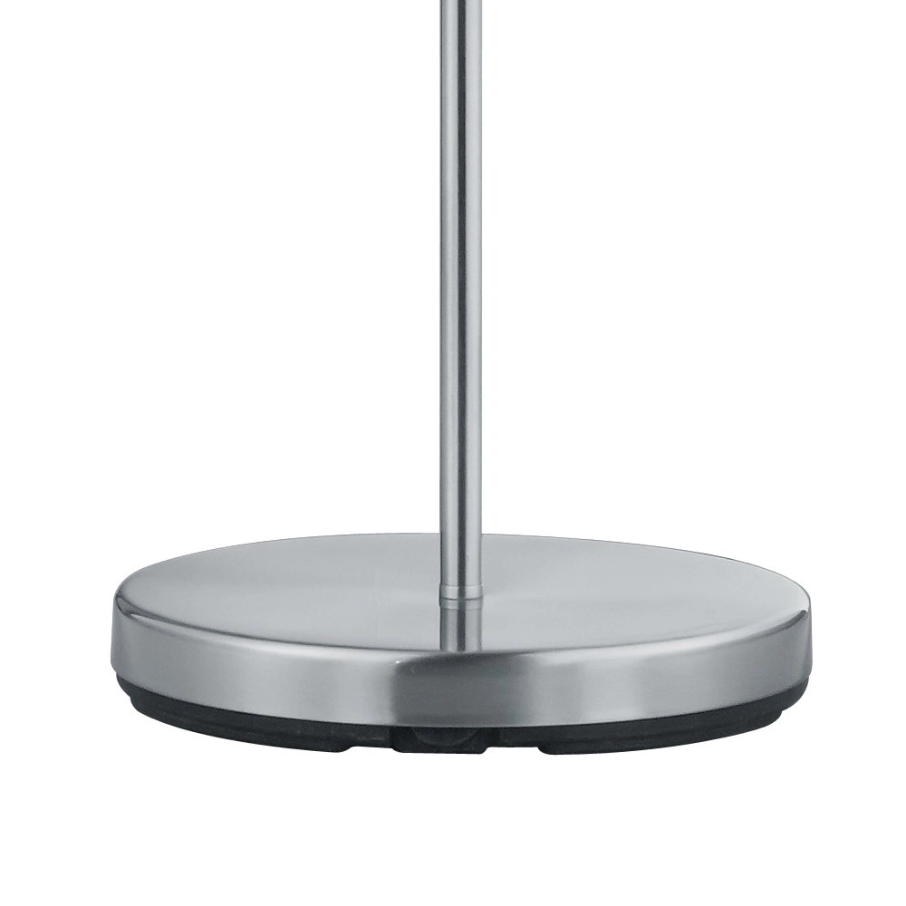 Vloerlamp Series 4611 mat chroom met witte lampenkap Trio 4017807276121